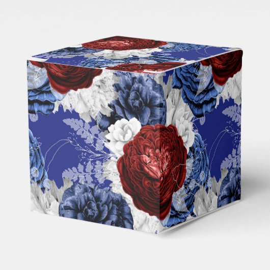 ワインレッド バーガンディ プラム 水彩 ブラシストローク フェイバーボックス (正面サイド)