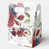 ワインレッド フラワーブライダルシャワー オーダーメイド フェイバーボックス (オープン)