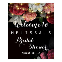 ワインレッド フラワーリストランシック ストリング ライト ブライダル シャワー