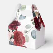 ワインレッド フラワー ブライダルシャワー オーダーメイド フェイバーボックス (裏面サイド)