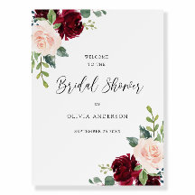 ワインレッド & ブラッシュ 結婚前のお祝いの会へようこそ