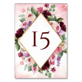 ワインレッド ボヘミア ワイン 水彩 テーブルナンバー (裏面)