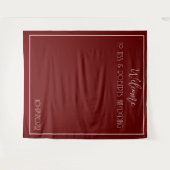 ワインレッド ミニマリスト タペストリー (正面(横))