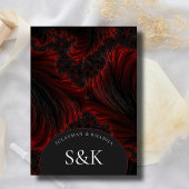 ワインレッド ミニマル エレガント モノクロ ムスリム イスラーム ヘンナ 招待状