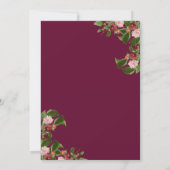 ワインレッド 50周年記念 | 誕生日 | 結婚式 招待状 (裏面)