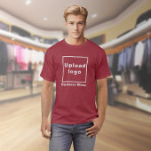 ワインレッドTシャツのビジネス名とロゴ Tシャツ