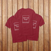ワインレッドTシャツのビジネス名とロゴ Tシャツ