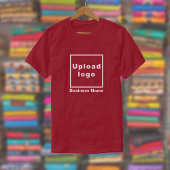 ワインレッドTシャツのビジネス名とロゴ Tシャツ