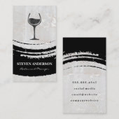 ワインロゴ |ロックテクスチャ 名刺 (正面/裏面)