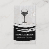 ワインロゴ |ロックテクスチャ 名刺 (正面)