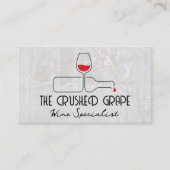 ワインロゴ |大理石とステイン 名刺 (正面)