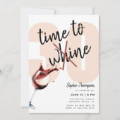 ワインワインで愚痴る ユーモアあふれる 30歳の誕生日 招待状 (正面)