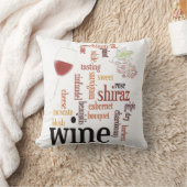 ワインワードクラウド装飾用クッション クッション (ブランケット)