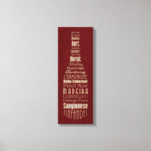 ワインワードボトル キャンバスプリント (正面)