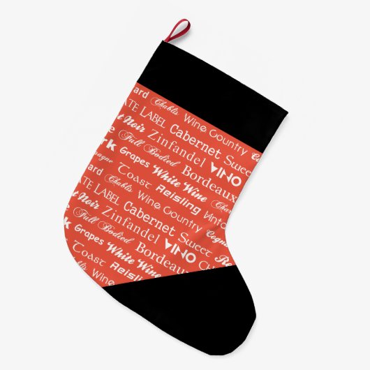 ワインワード ラージクリスマスストッキング (正面 (吊り時))