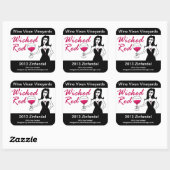 ワインヴィクセン悪い赤フェイクワインラベル スクエアシール (シート)