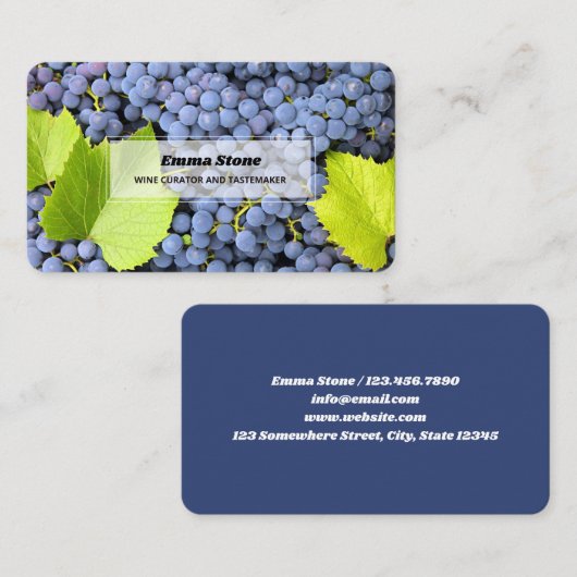 ワインヴィネヤードソムリエ 名刺 (正面/裏面)