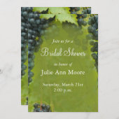 ワインヴィネヤードテーマブライダルシャワー 招待状 (正面/裏面)
