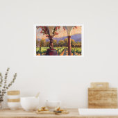 ワインヴィネヤードプリント ポスター (キッチン)