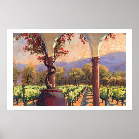 ワインヴィネヤードプリント ポスター (正面)