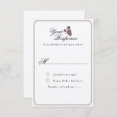 ワインヴィネヤードモダンヴィンテージRSVPカード 出欠カード (正面/裏面)