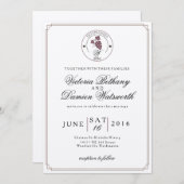 ワインヴィネヤードヴィンテモダンージウェディング招待状 招待状 (正面/裏面)