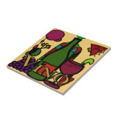 ワインヴィノ抽象芸術スクエア タイル (側面)