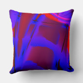 ワイン上の青絵を描色のトリミングされたデジタル倍率 クッション (裏面)