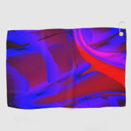 ワイン上の青絵を描色のトリミングされたデジタル倍率 ゴルフタオル