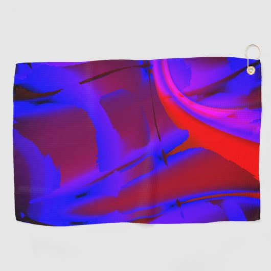 ワイン上の青絵を描色のトリミングされたデジタル倍率 ゴルフタオル (横)