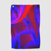 ワイン上の青絵を描色のトリミングされたデジタル倍率 ゴルフタオル (正面)