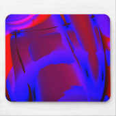 ワイン上の青絵を描色のトリミングされたデジタル倍率 マウスパッド (正面)