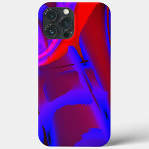 ワイン上の青絵を描色のトリミングされたデジタル倍率 iPhone 13 PRO MAXケース