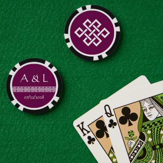 ワイン中国ののエレガンス ポーカーチップ (ポーカーテーブル (ダブル))