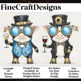 ワイン付きスチームパンクウィムジー牛AM8デカップワイン 薄葉紙