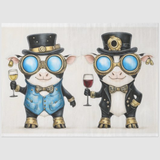 ワイン付きスチームパンクウィムジー牛AM8デカップワイン 薄葉紙 (正面)