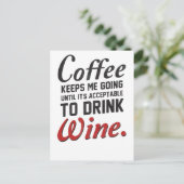 ワイン保に行くコーヒー ポストカード (スタンド正面)