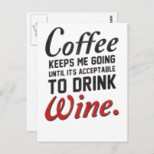 ワイン保に行くコーヒー ポストカード (正面/裏面)