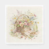 ワイン入りピクニックバスケットボトル スタンダードランチョンナプキン (正面)