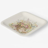 ワイン入りピクニックバスケットボトル ペーパープレート (傾斜あり)