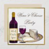 ワイン及びチーズパーティの招待状カメルチーズ 招待状 (正面/裏面)