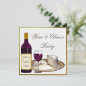 ワイン及びチーズパーティの招待状カメルチーズ 招待状 (スタンド正面)