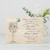 ワイン及びチーズブライダルシャワーの招待状 招待状 (スタンド正面)