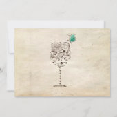 ワイン及びチーズブライダルシャワーの招待状 招待状 (裏面)