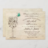 ワイン及びチーズブライダルシャワーの招待状 招待状 (正面/裏面)