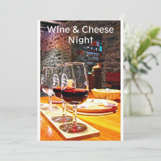 ワイン及びチーズ夜招待状 招待状 (スタンド正面)