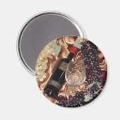 ワイン及びブドウテーマ磁石 マグネット (正面/裏面)