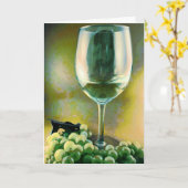 ワイン反射グリーティングカード カード (黄色い花)