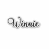 ワイン名 – 手書き書道 シール (正面)