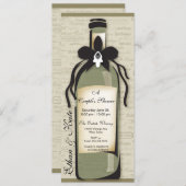 ワイン品種とお洒落ボトル招待状 招待状 (正面/裏面)